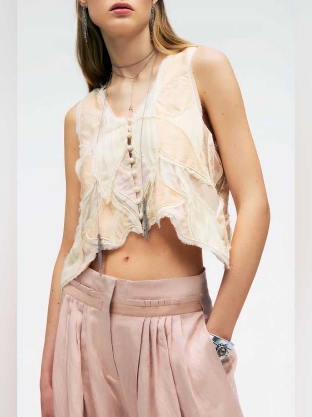 Zara Limited Edition Patchwork Butterfly Vest